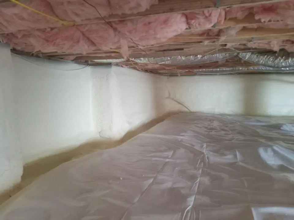 Crawl space encapsulation with closed-cell spray foam for Attic Insulation in West Monroe